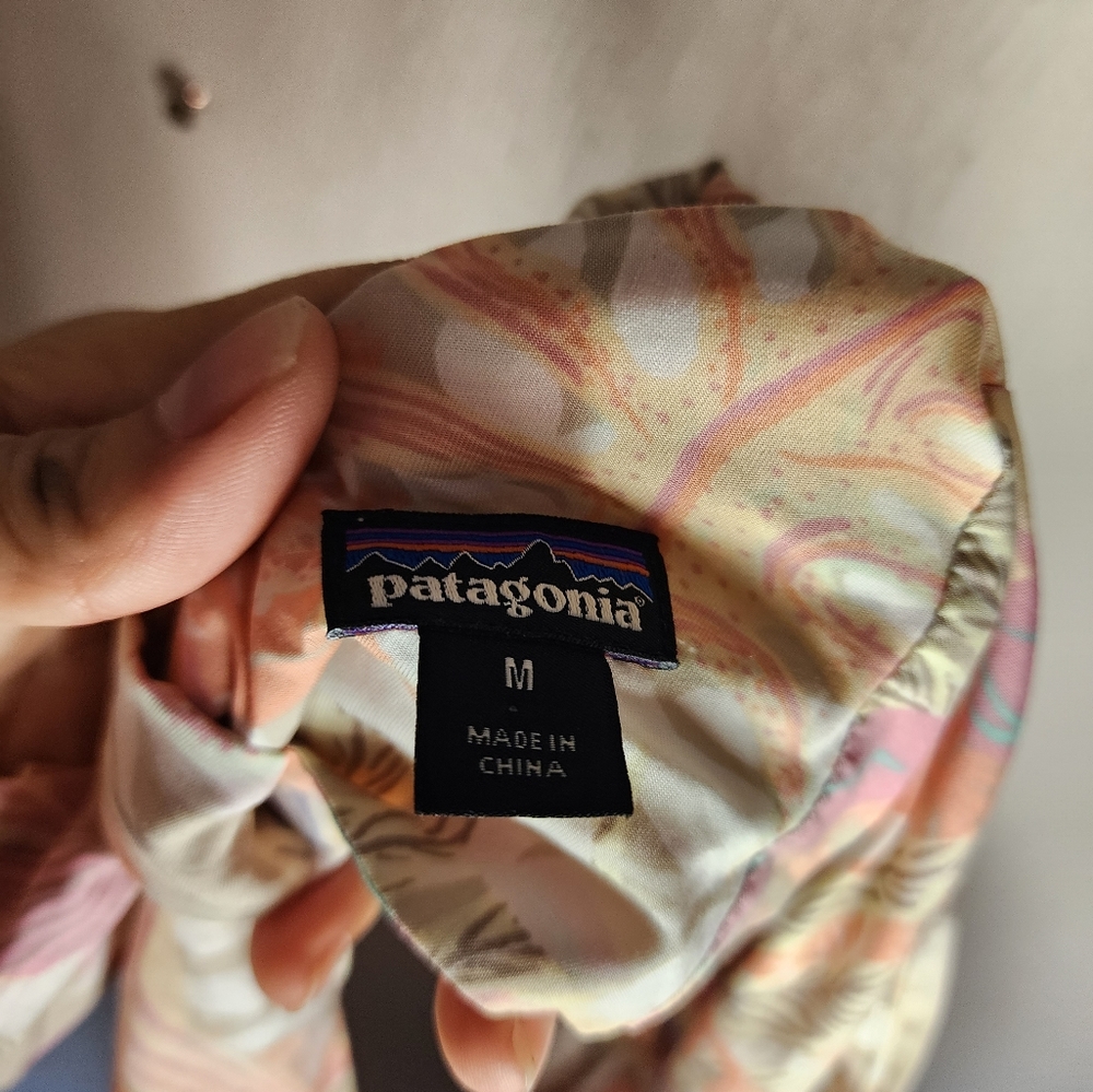 Patagonia Lost Wildflower Jumpsuit Romper Jurassic Ferns Pelican Pink - Picture 5 of 7